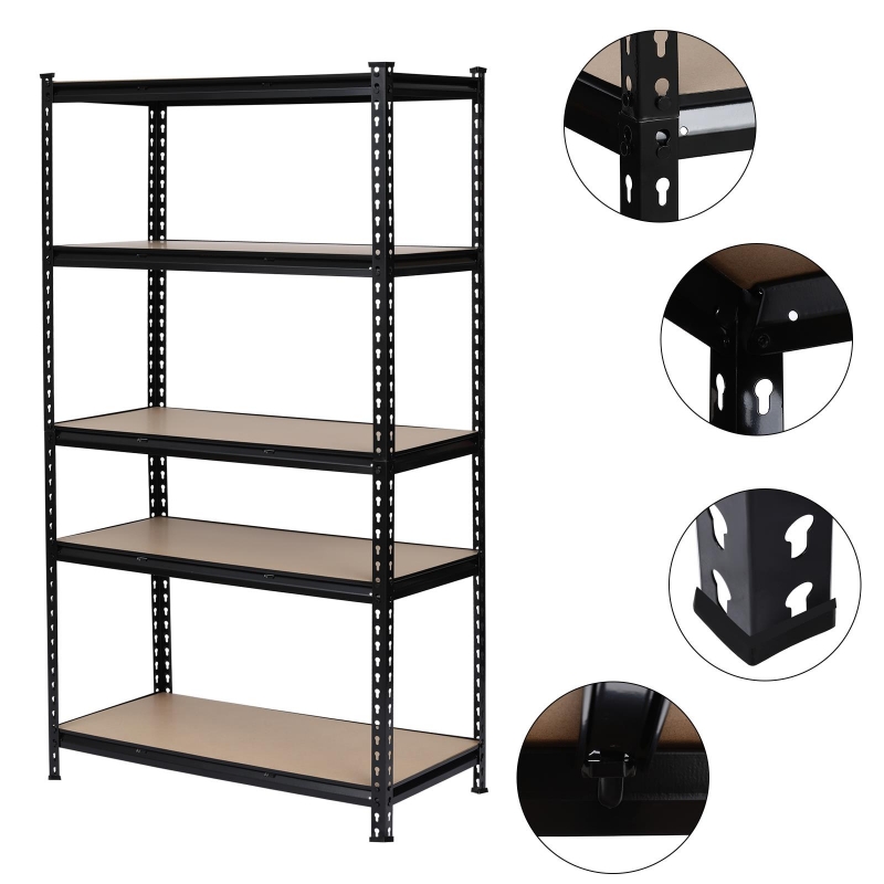 SalonMore 5 Tier Metal Garage Racking Shelving Warehouse salonmore